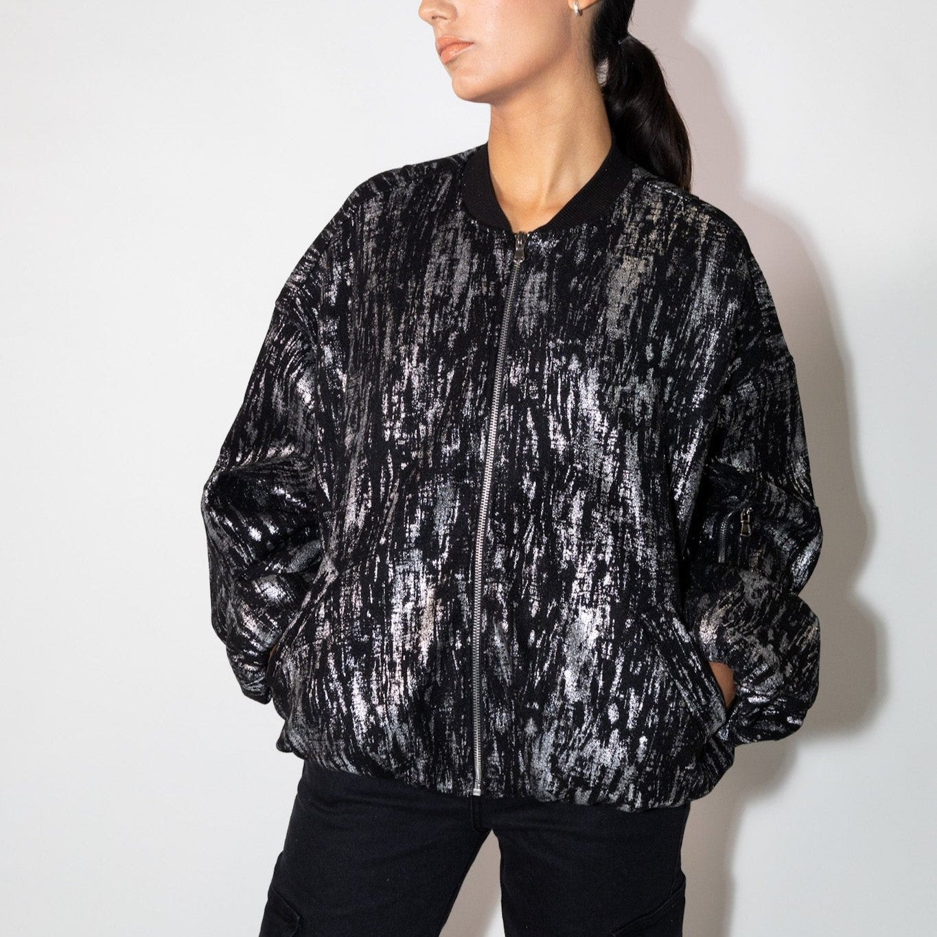 Chaqueta Bomber Folea Negra